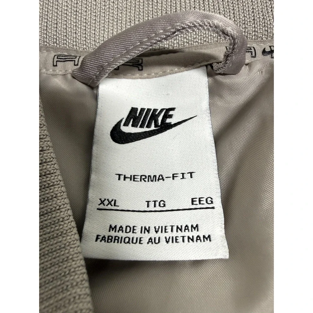 Nike Therma-FIT Air Jacket Mens 2XL Gray Full Zip Insulated Bomber DD4640-033